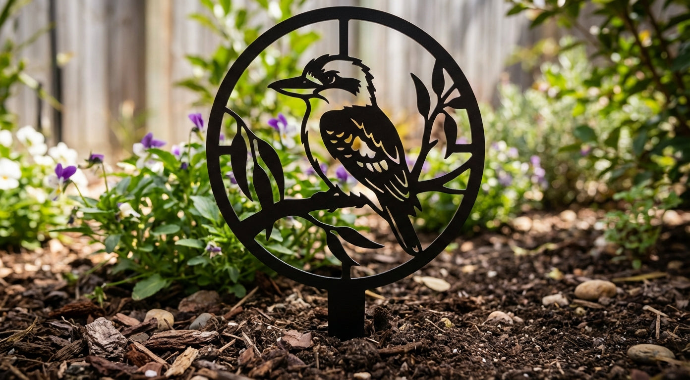 Kookaburra Garden Stake - Image 4 - Sunburnt Steel