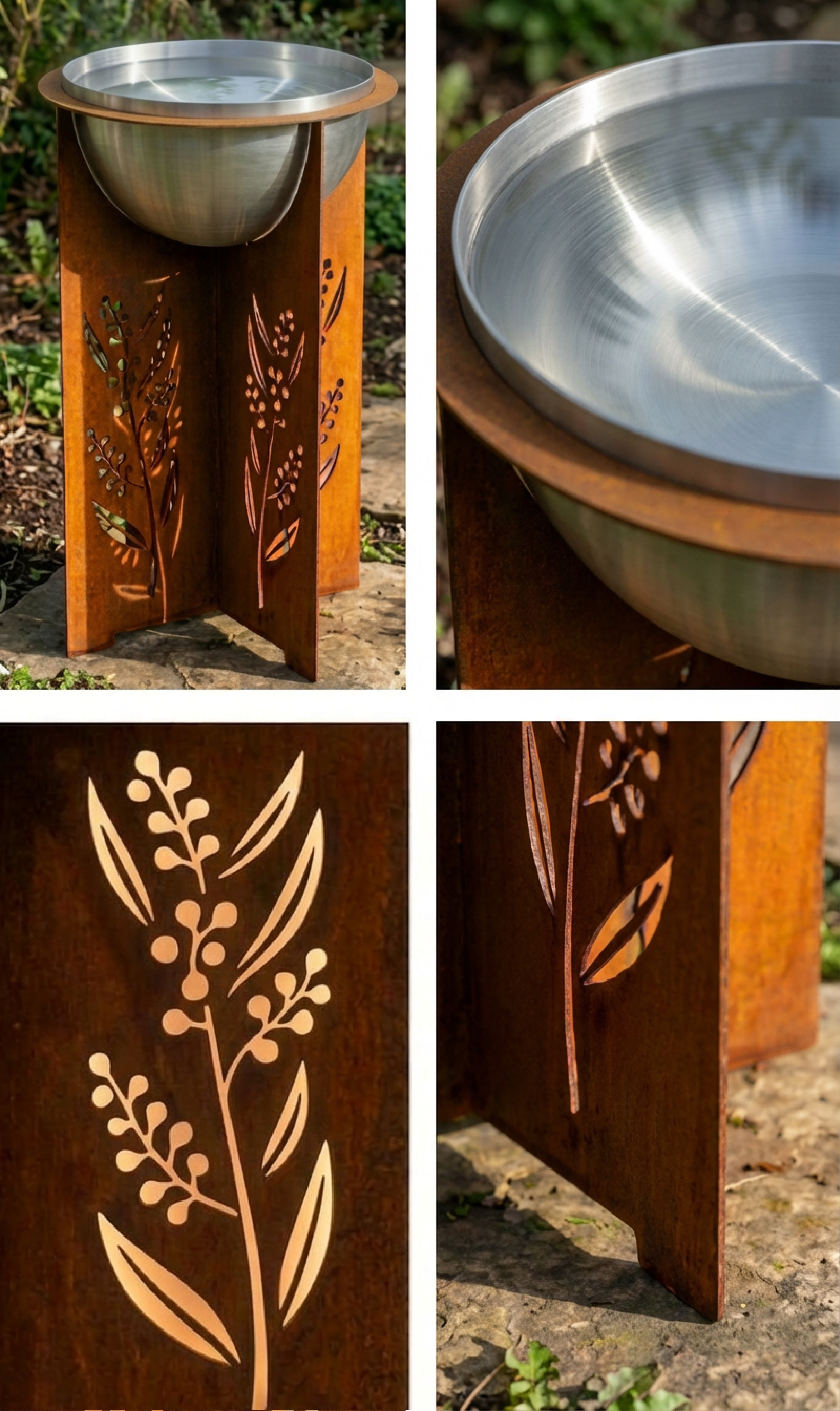'The Golden Wattle' Bird Bath