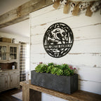 Custom Family Sign - Circular Kookaburra - Image 4 - Sunburnt Steel