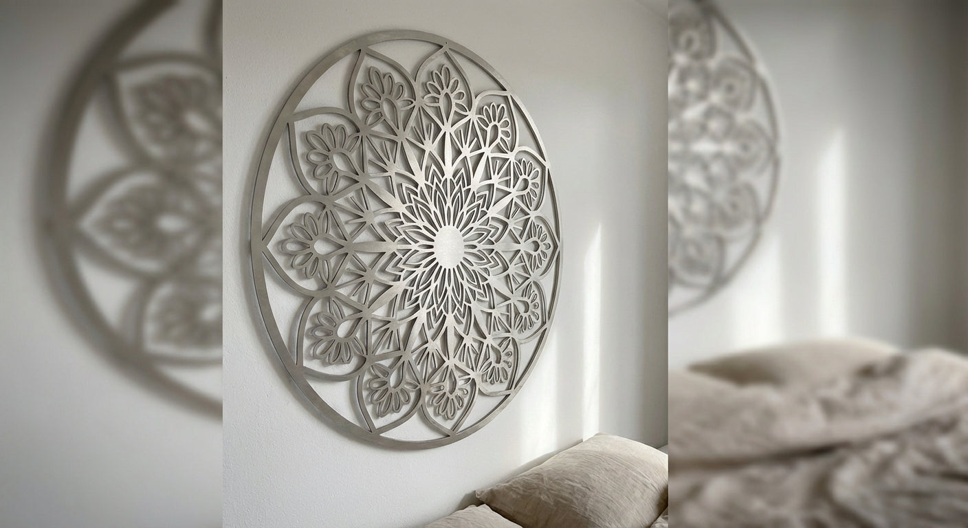 'The Silver Bloom' Mandala