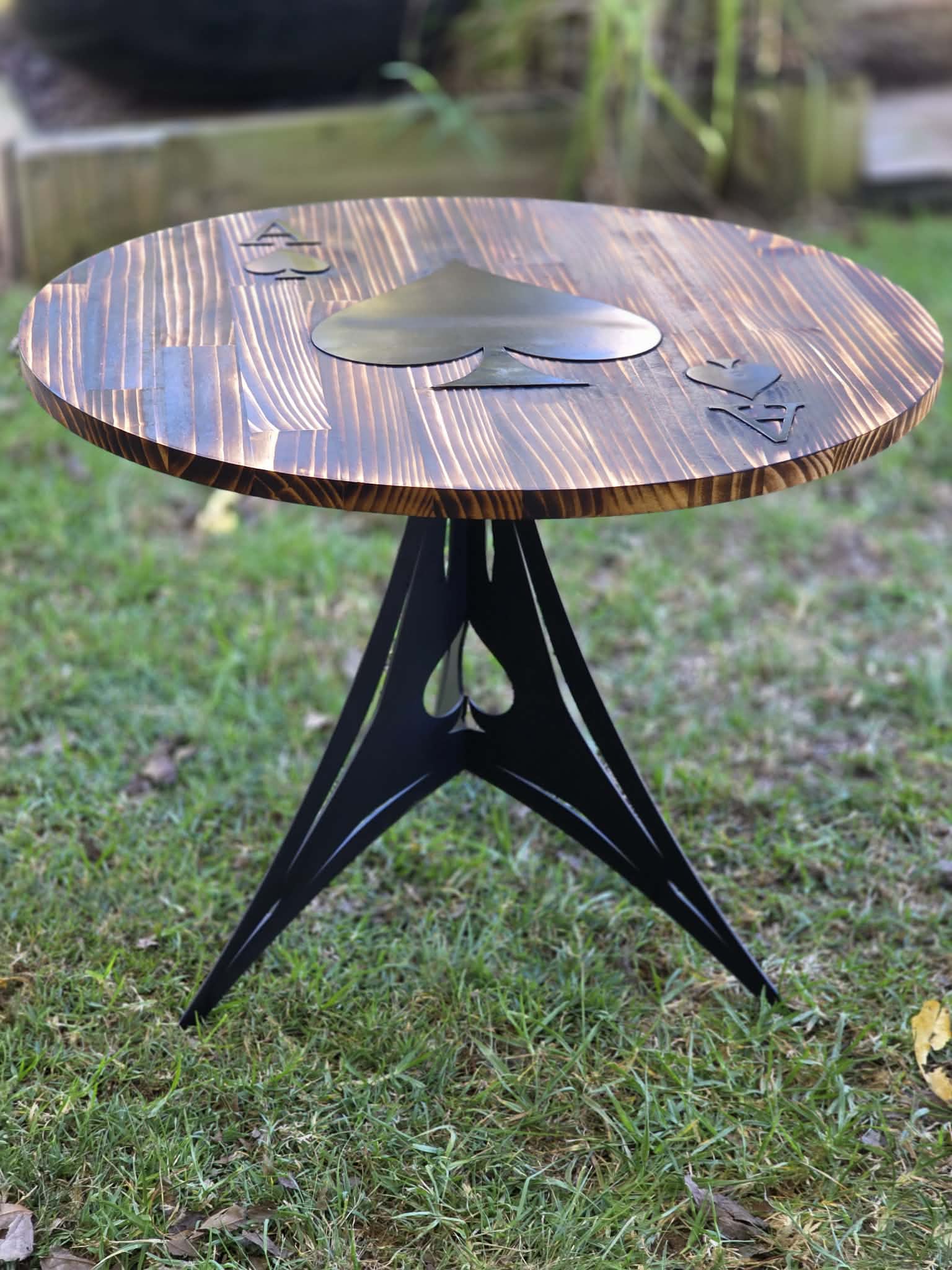 Ace Up Your Sleeve — Handforged Playing Poker Table - Image 3 - Sunburnt Steel