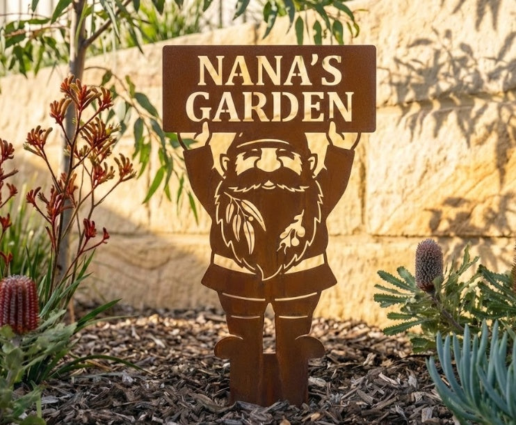 'The Leafy Larrikin' Custom Garden Gnome - Image 1 - Sunburnt Steel