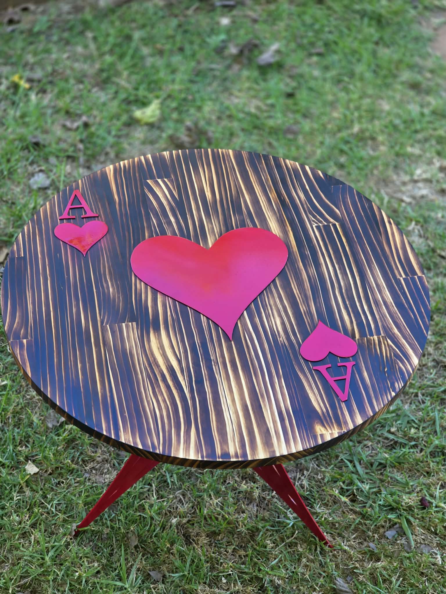 Ace Up Your Sleeve — Handforged Playing Poker Table - Image 1 - Sunburnt Steel