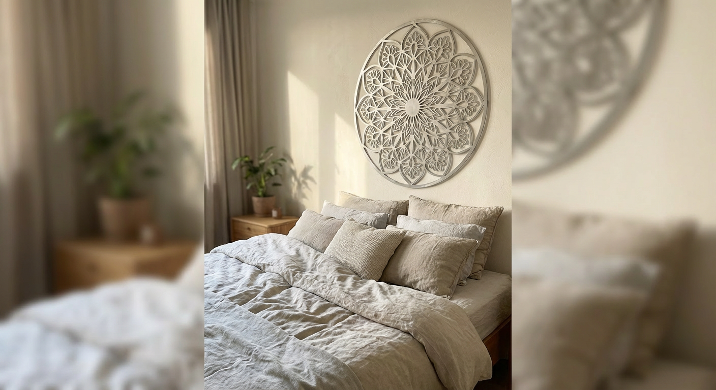 'The Silver Bloom' Mandala