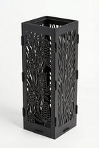 The Ember Tower Candle Lantern - Powdercoated Black, white background