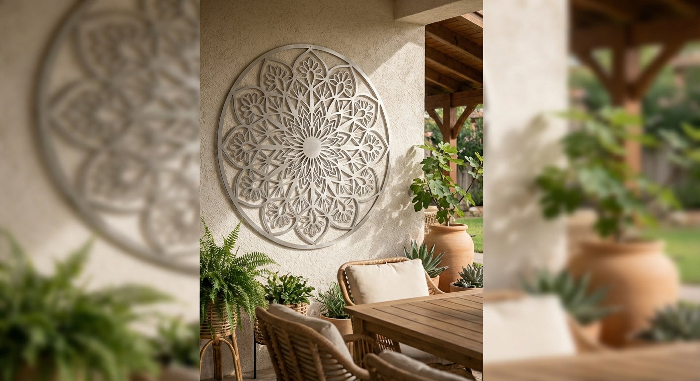 'The Silver Bloom' Mandala