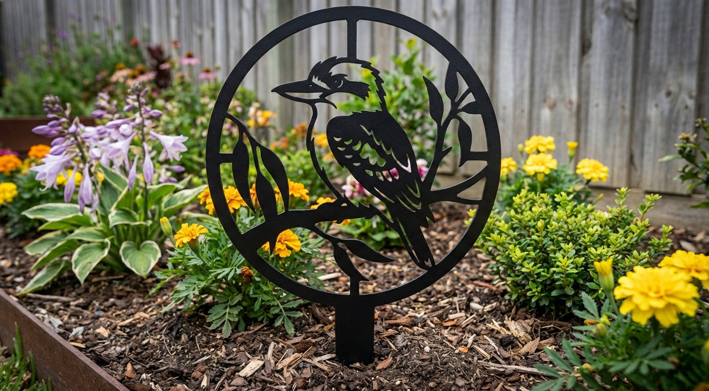 Kookaburra Garden Stake - Image 7 - Sunburnt Steel