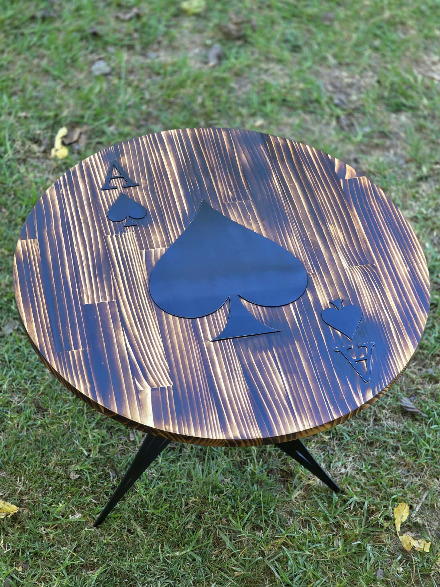 Ace Up Your Sleeve — Handforged Playing Poker Table - Image 2 - Sunburnt Steel