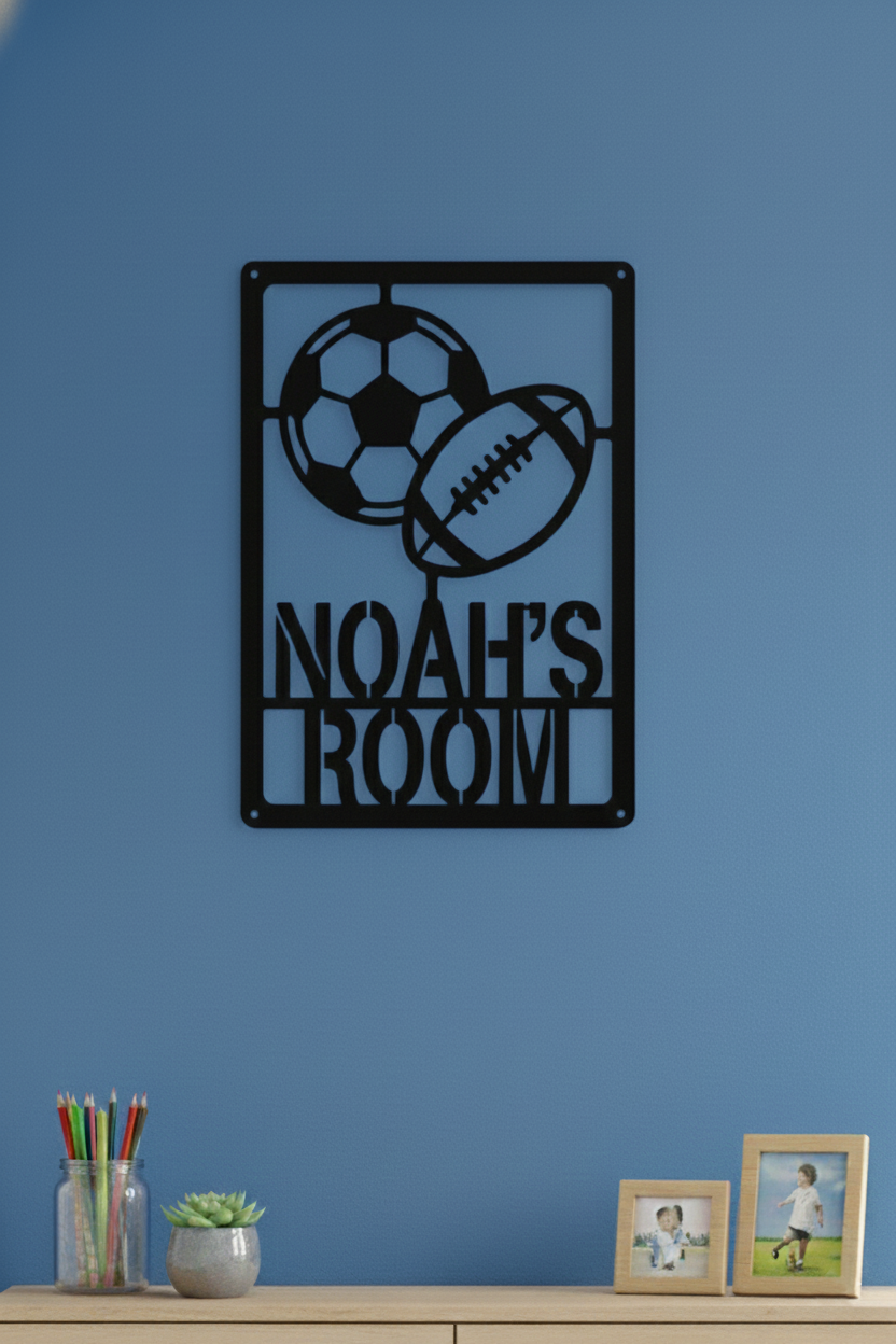 Soccer and Football Room Sign Main image