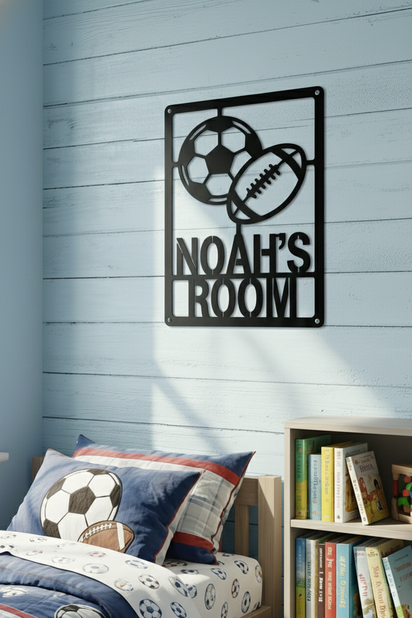 Soccer and Football Room Sign Secondary image