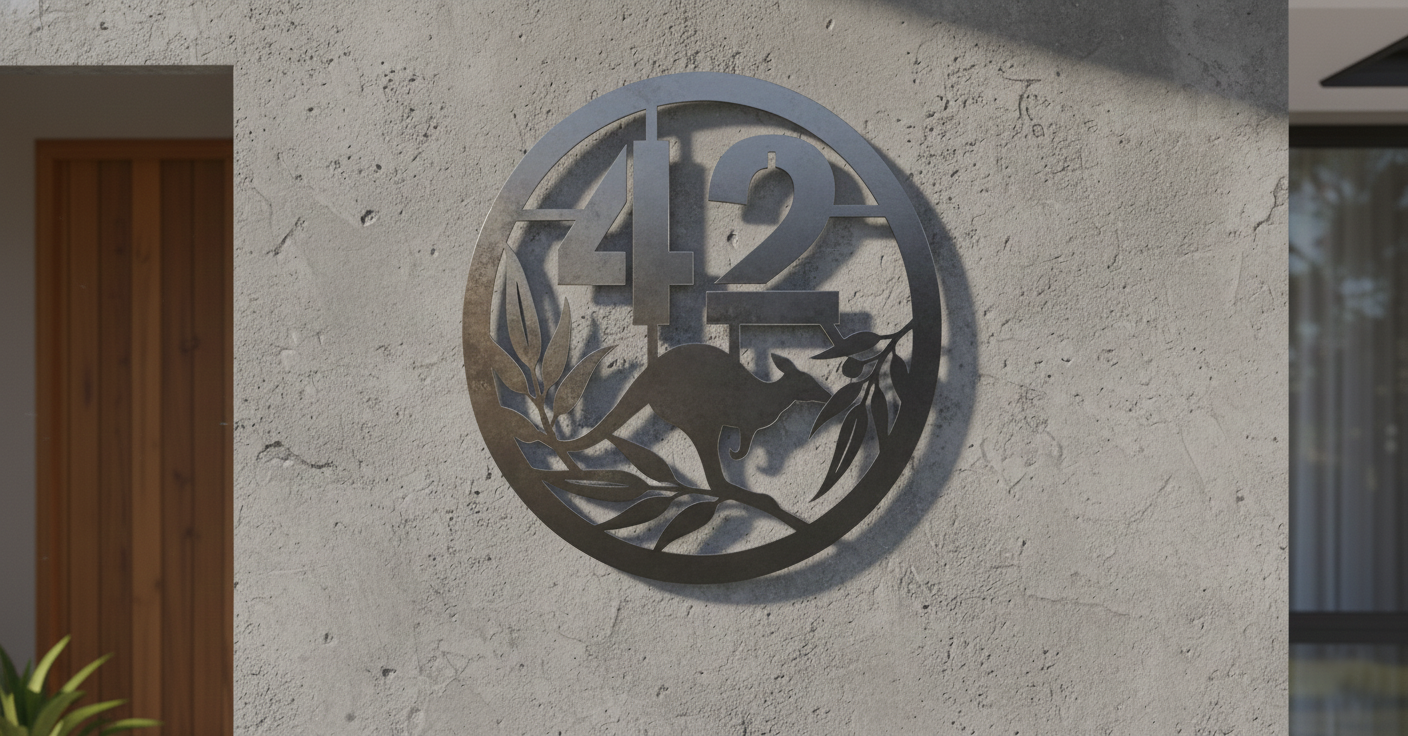 Circular Kangaroo House Number Secondary image