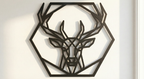 Geometric Deer Wall Art