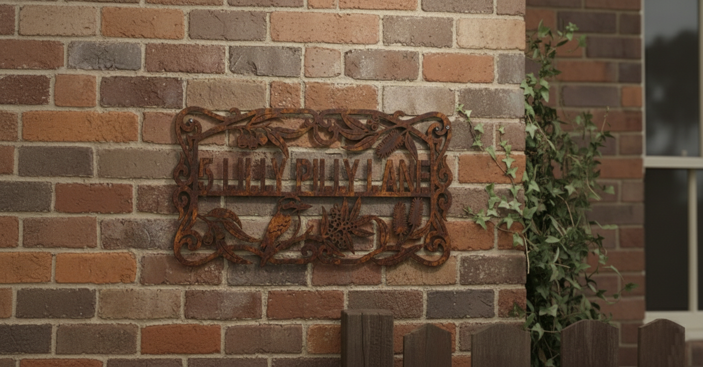 Rectangular Kookaburra Address Sign