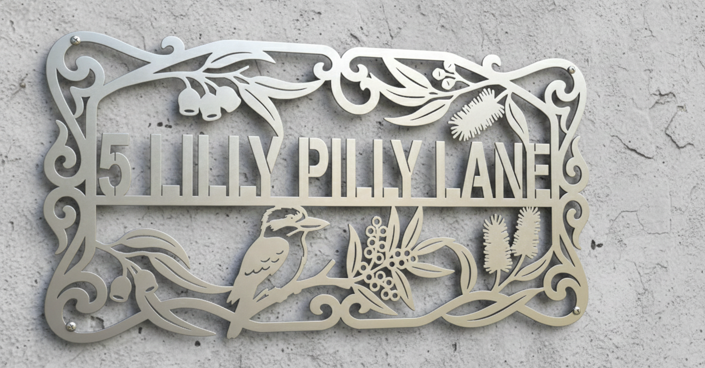 Rectangular Kookaburra Address Sign Main image