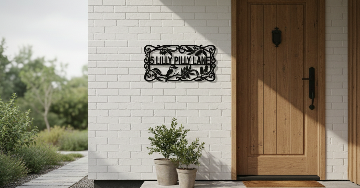 Rectangular Kookaburra Address Sign Secondary image