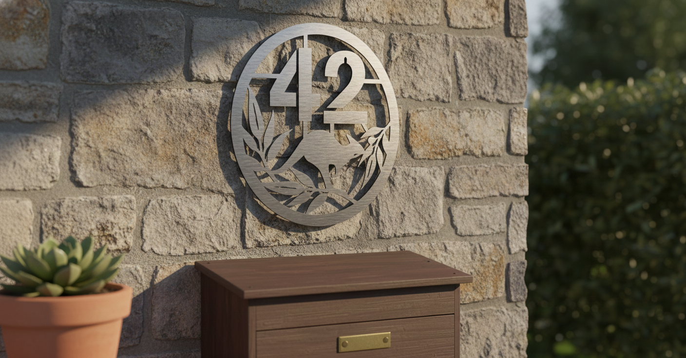 Circular Kangaroo House Number