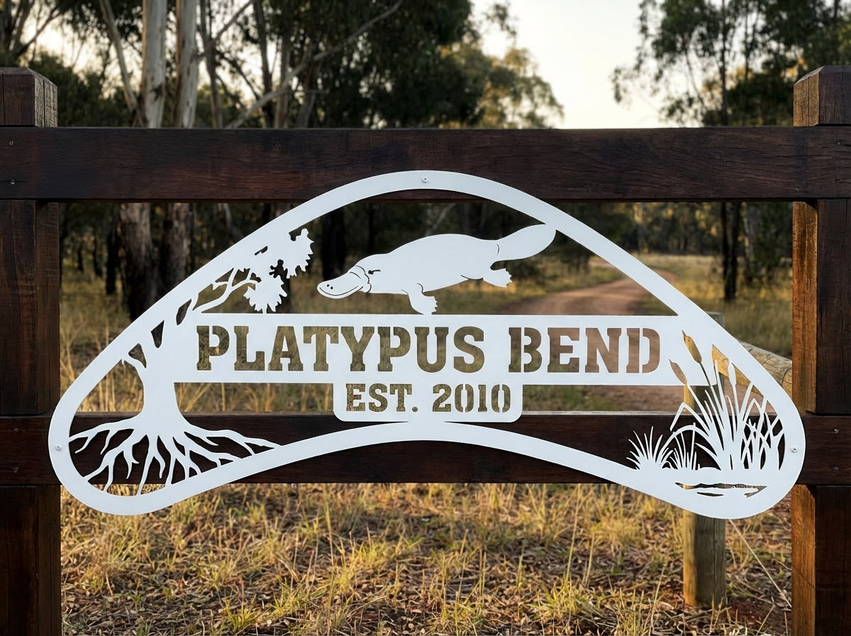 'The Billabong' Riverside Sign