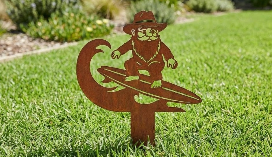 'The Surf's Up' Garden Gnome - Image 4 - Sunburnt Steel