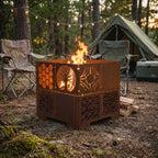 Patterned Fire Pit - Image 3 - Sunburnt Steel
