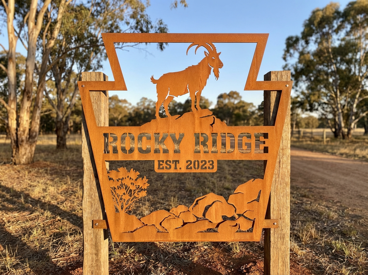 'The Goat Track' Hobby Farm Sign Main image