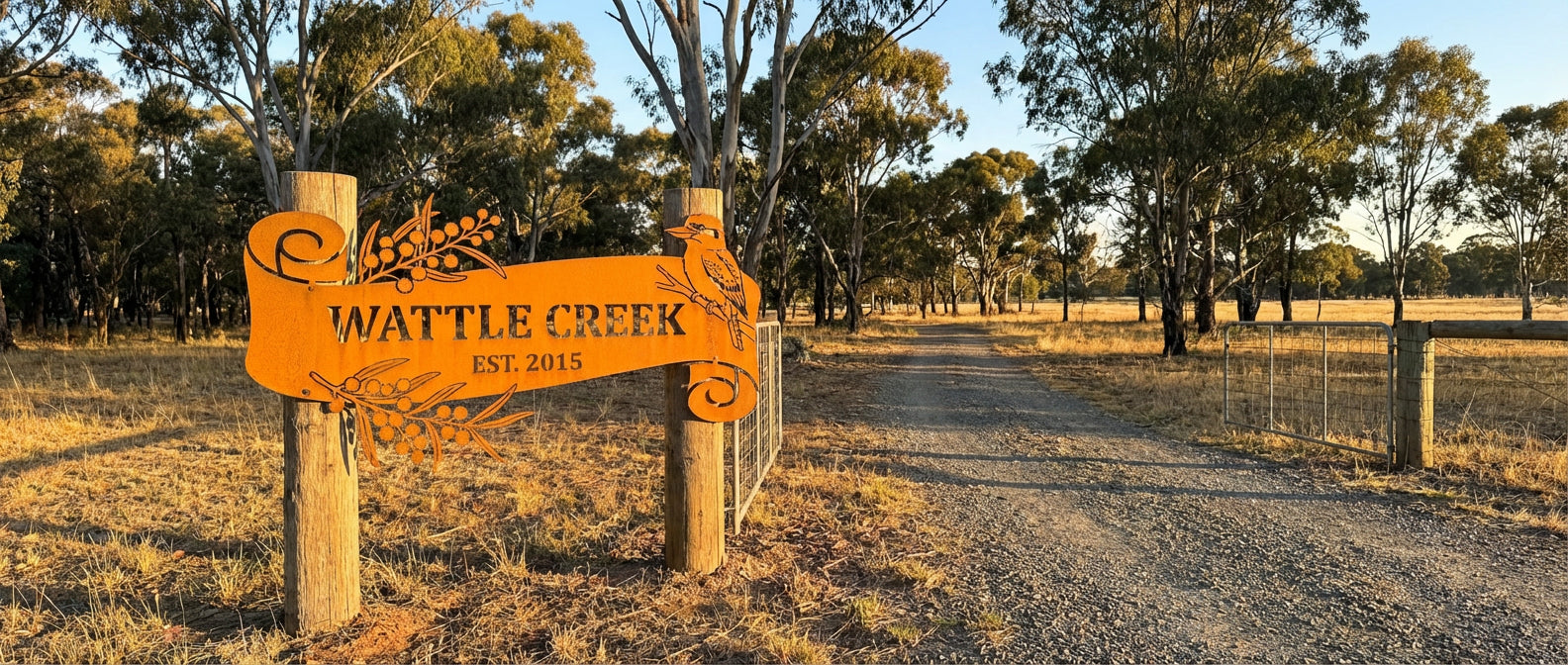 'The Kookaburra' Bush Block Sign