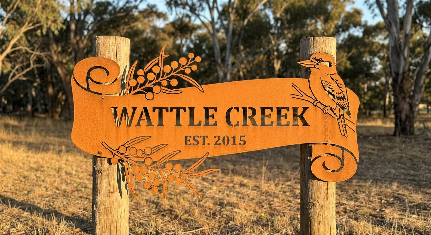 'The Kookaburra' Bush Block Sign