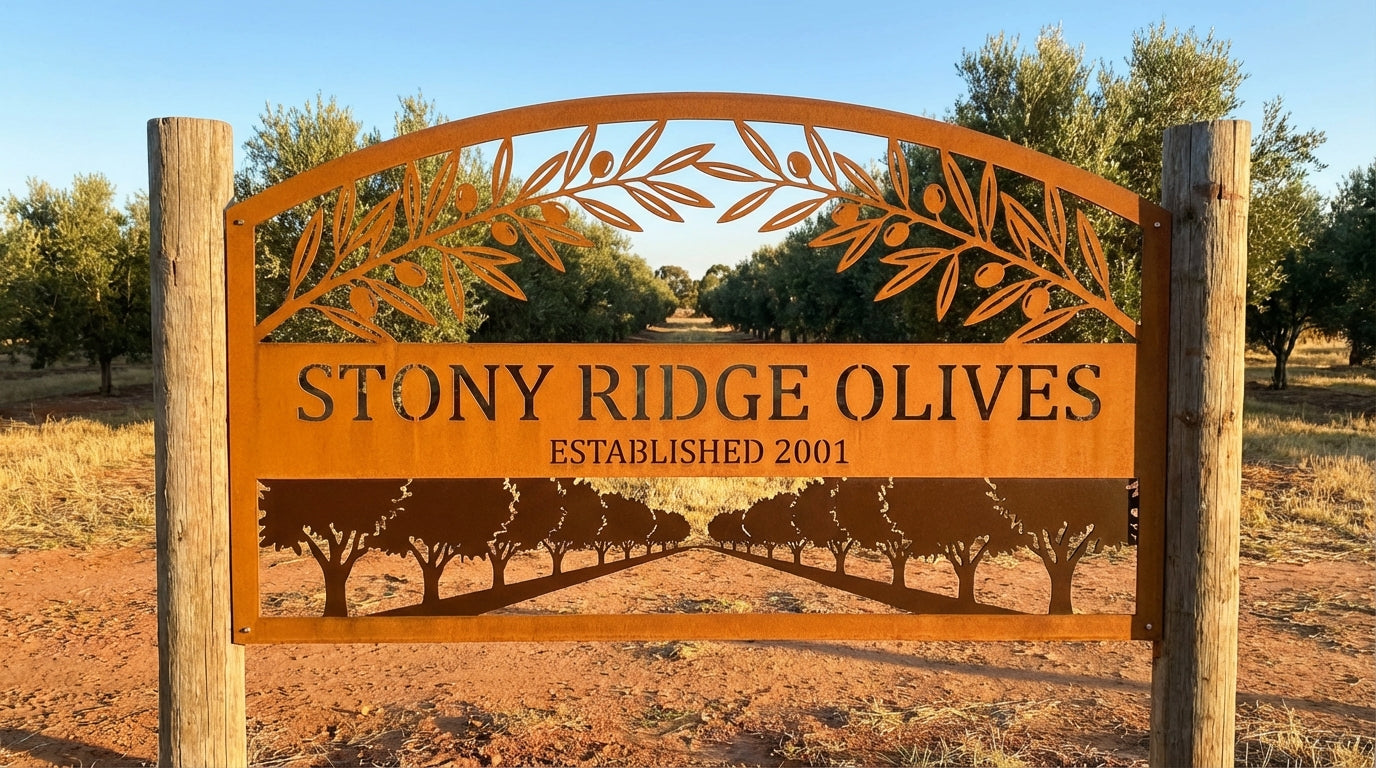 'The Olive Grove' Orchard Sign