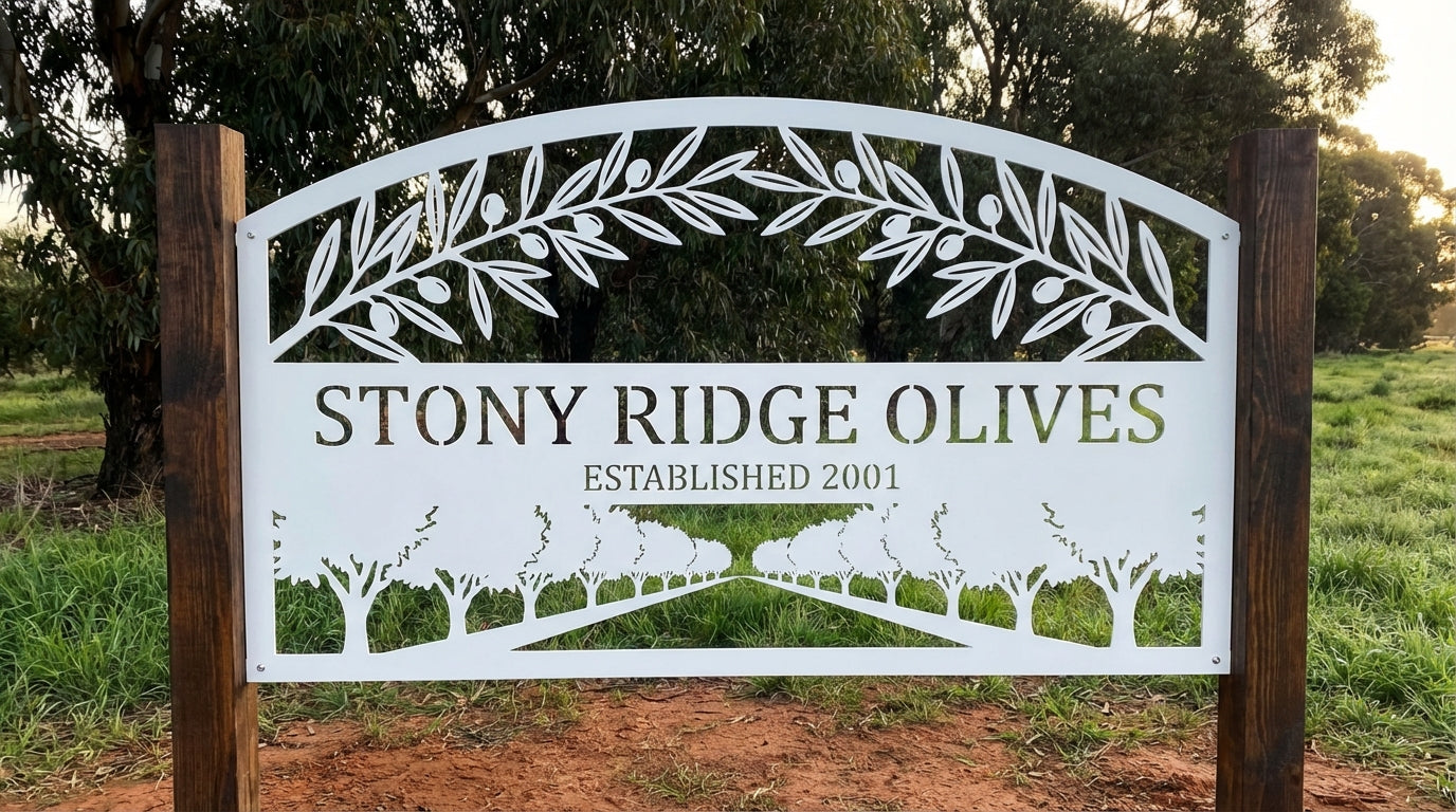 'The Olive Grove' Orchard Sign