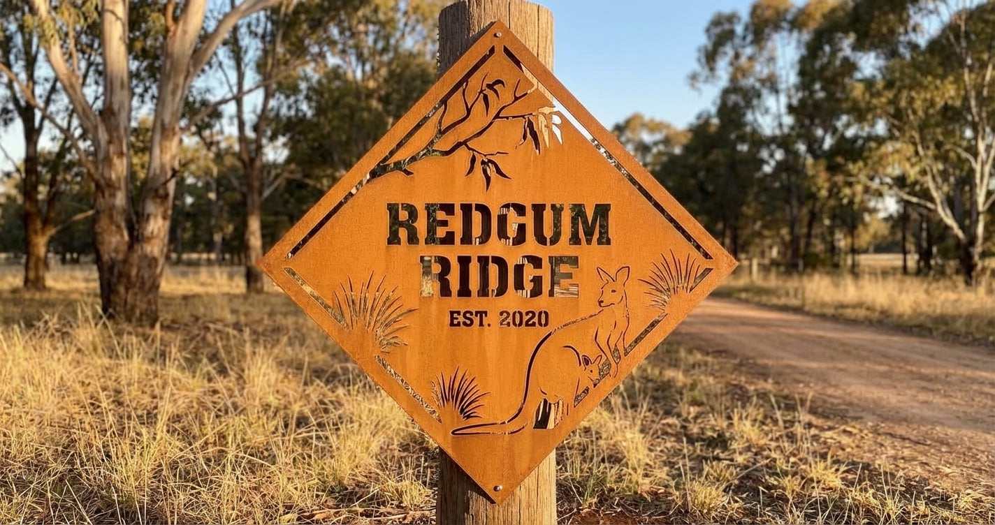 'The Mob' Kangaroo Property Sign – Sunburnt Steel